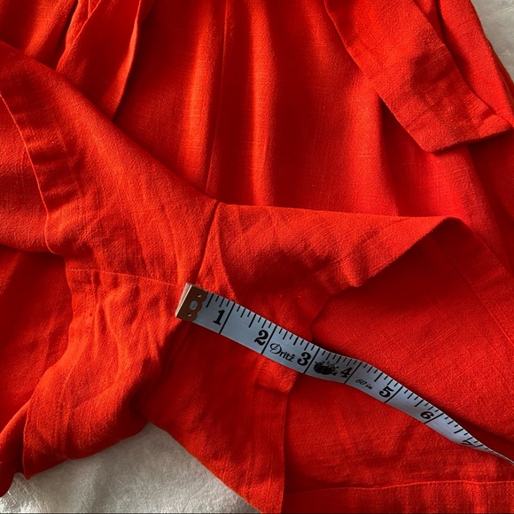 Francesca’s Miami Orange Red Eyelet Paperbag Wais… - Picture 8 of 15